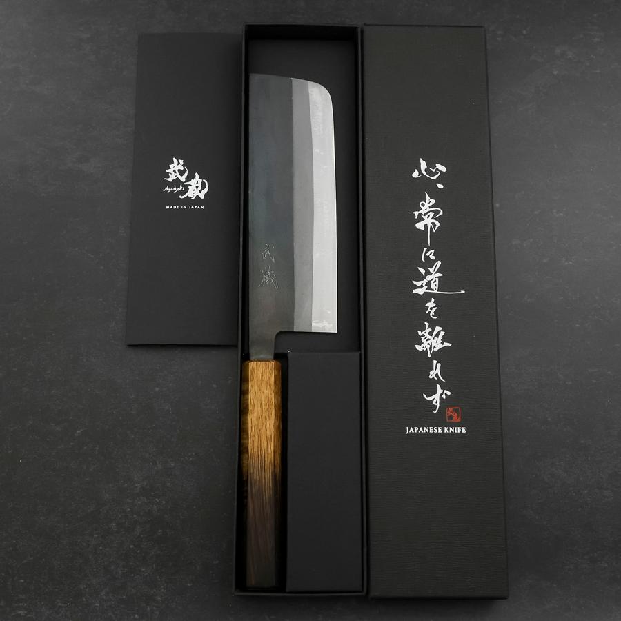 Nakiri White Steel #2 Kurouchi Yaki Urushi Handle 165mm