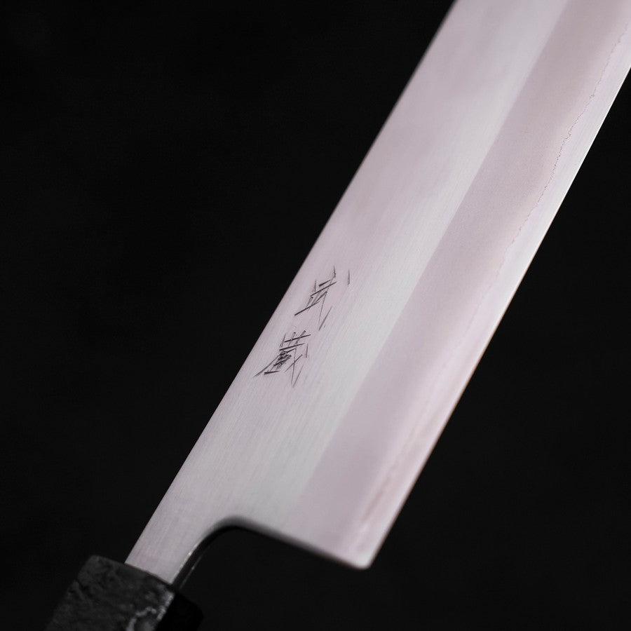 Nakiri White Steel #1 Polished Black Ishime Urushi Handle 165mm