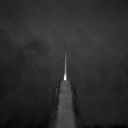 Nakiri White Steel #1 Polished Black Ishime Urushi Handle 165mm