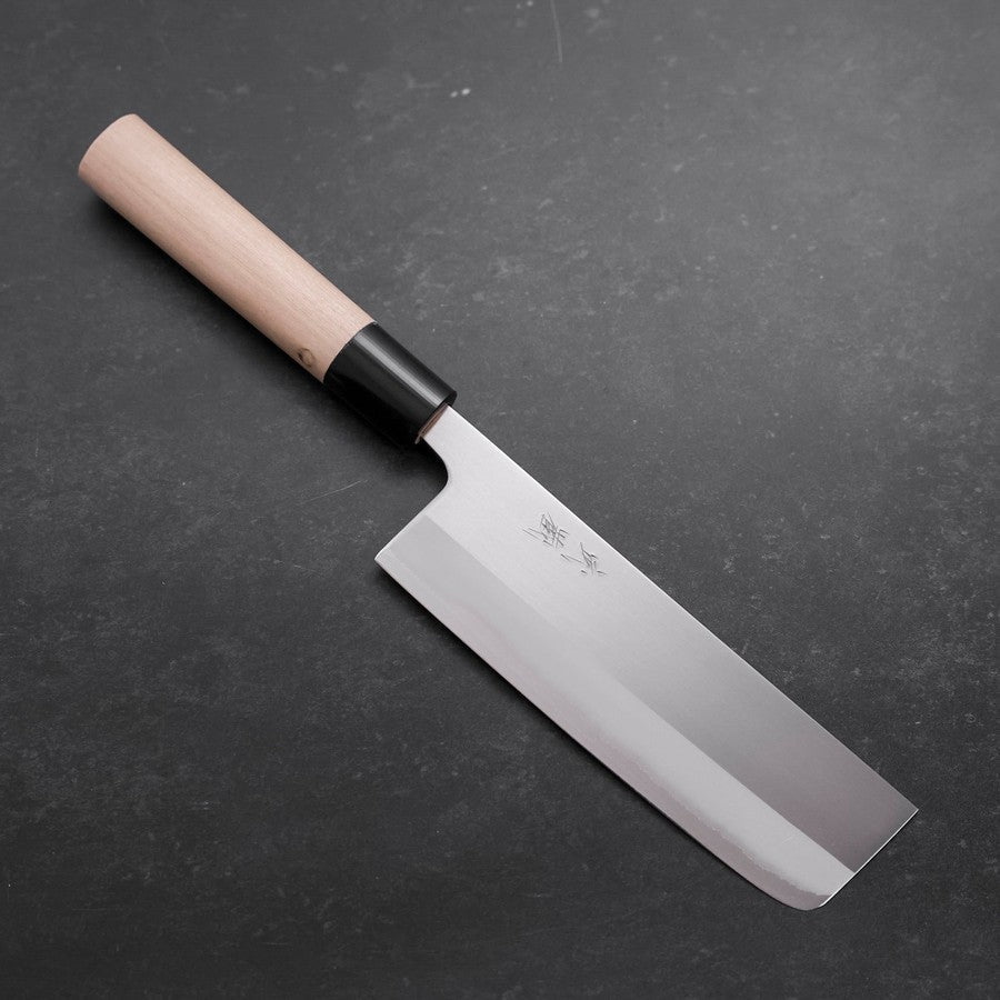 Nakiri White Steel #1 Polished Buffalo Magnolia Handle 165mm
