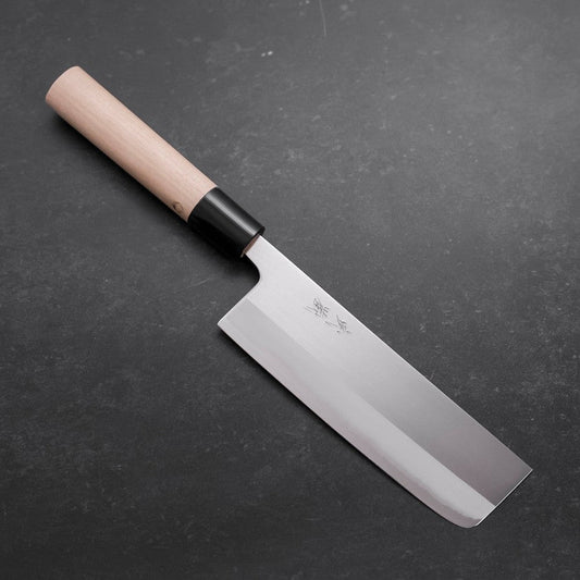Nakiri White Steel #1 Polished Buffalo Magnolia Handle 165mm