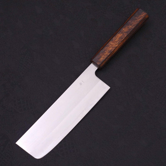Nakiri White Steel #1 Polished Sumi Urushi Handle 165mm