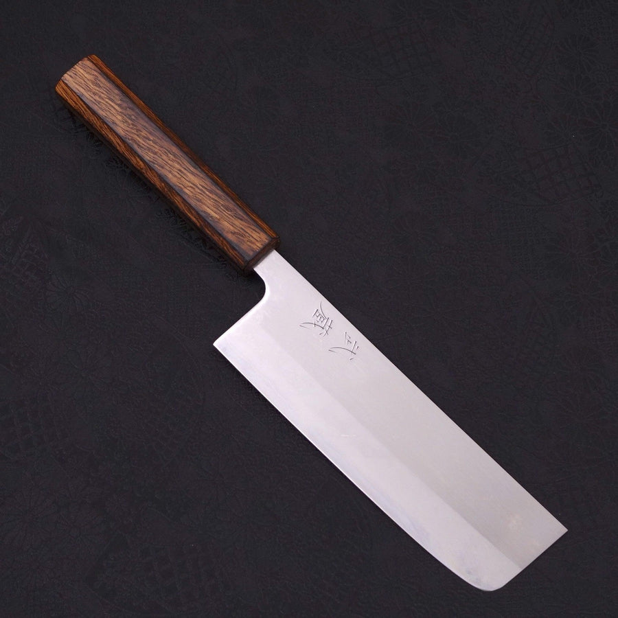 Nakiri White Steel #1 Polished Sumi Urushi Handle 165mm