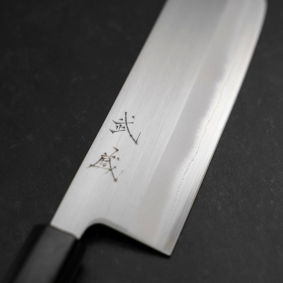 Nakiri White Steel #1 Stainless Clad Buffalo Magnolia Handle 165mm