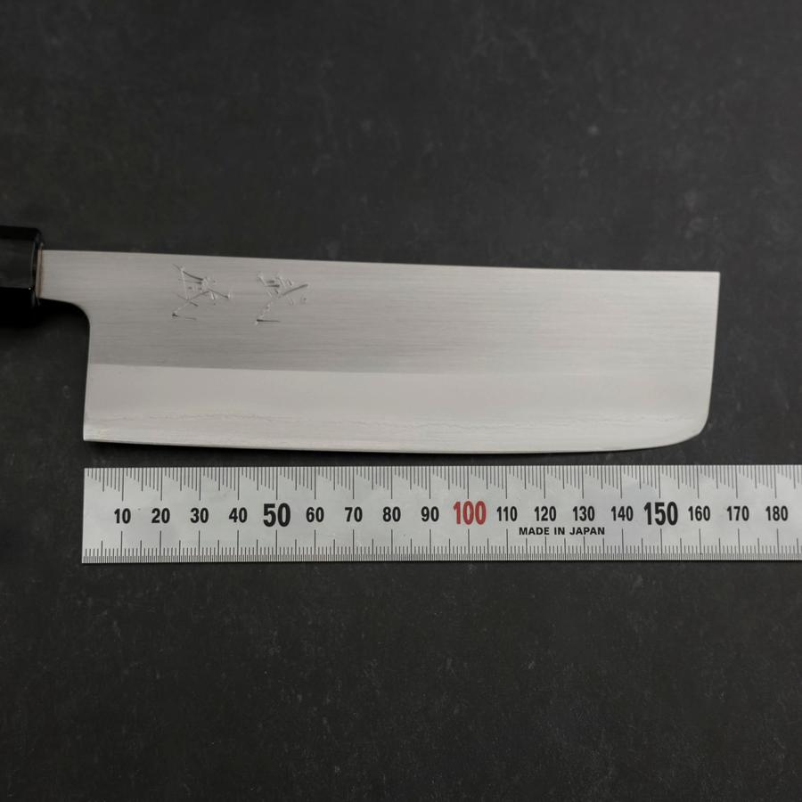 Nakiri White Steel #1 Stainless Clad Buffalo Magnolia Handle 165mm