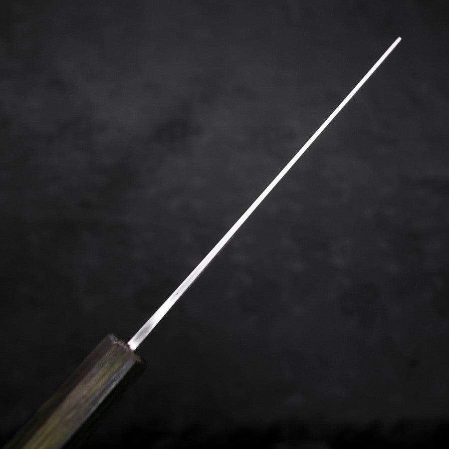 Nakiri White Steel #1 Stainless Clad Polished Green Urushi Handle 165mm