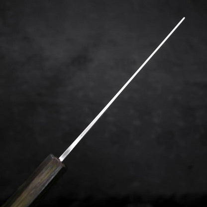Nakiri White Steel #1 Stainless Clad Polished Green Urushi Handle 165mm