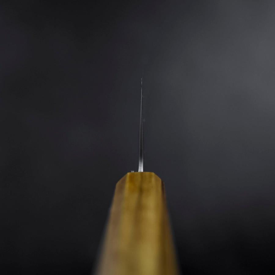 Nakiri White Steel #1 Stainless Clad Polished Oak Handle 165mm