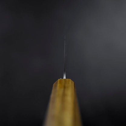 Nakiri White Steel #1 Stainless Clad Polished Oak Handle 165mm