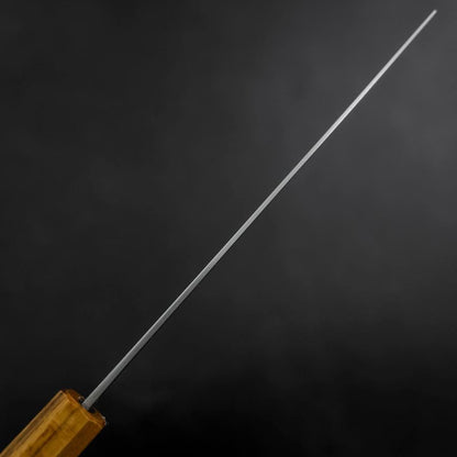 Nakiri White Steel #1 Stainless Clad Polished Oak Handle 165mm
