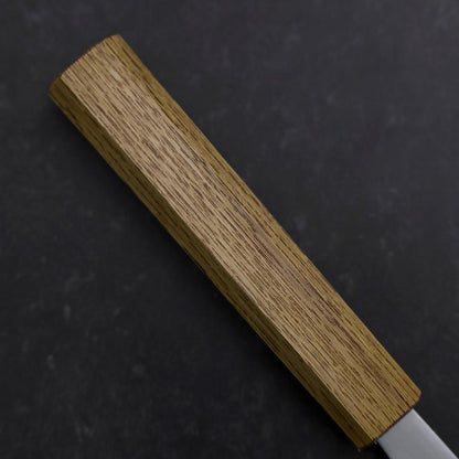 Nakiri White Steel #1 Stainless Clad Polished Oak Handle 165mm