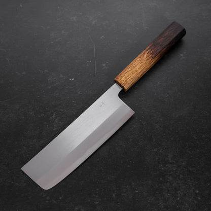 Nakiri White Steel #1 Stainless Clad Yaki Urushi Handle 165mm