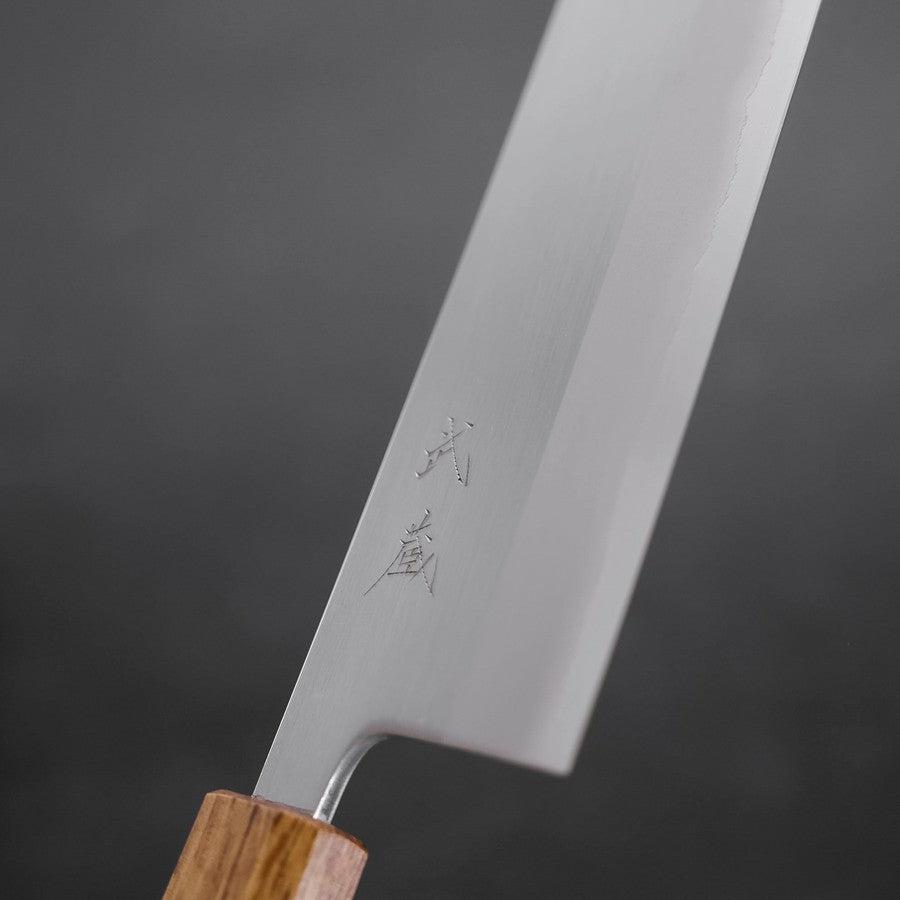 Nakiri White Steel #1 Stainless Clad Yaki Urushi Handle 165mm