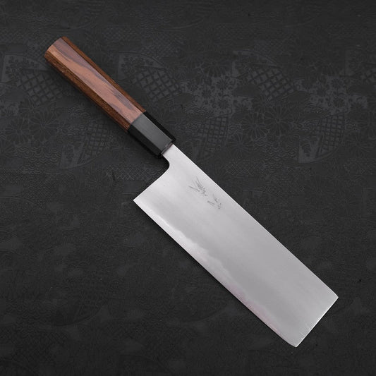Nakiri White Steel #2 Kasumi Buffalo Teak Handle 165mm