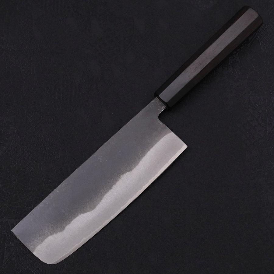 Nakiri White Steel #2 Kurouchi Chokin Sakura-Fuji Buffalo Ebony Handle 165mm