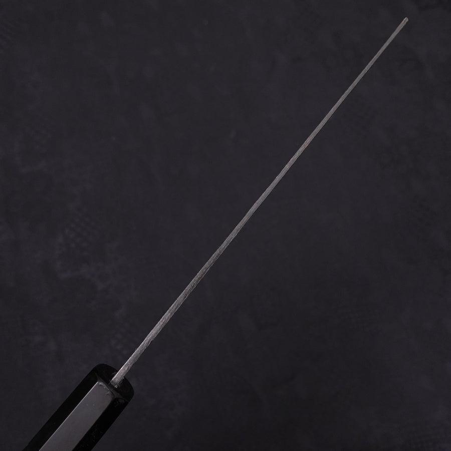 Nakiri White Steel #2 Kurouchi Chokin Snake-Sakura Buffalo Ebony Handle 165mm