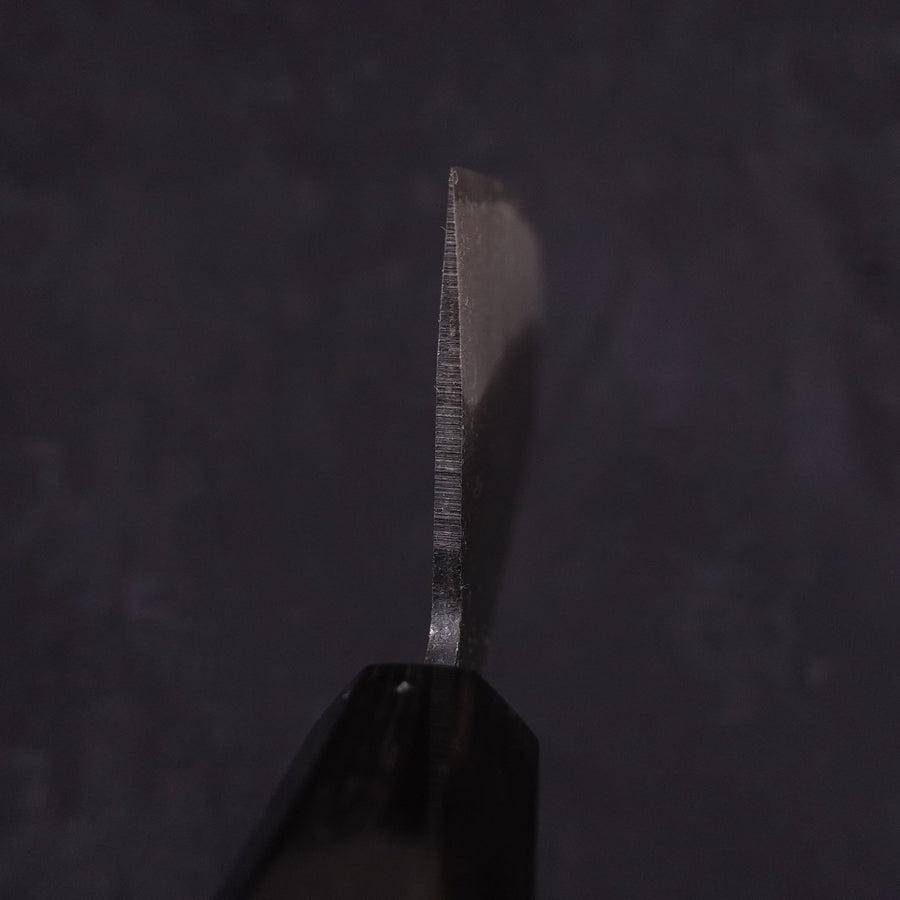 Nakiri White Steel #2 Kurouchi Chokin Wave-Sun Buffalo Ebony Handle 165mm