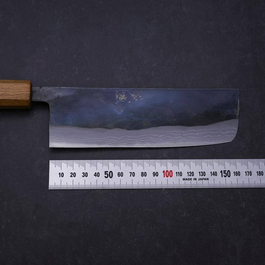 Nakiri White Steel #2 Kurouchi Damascus Yaki Urushi Handle 165mm