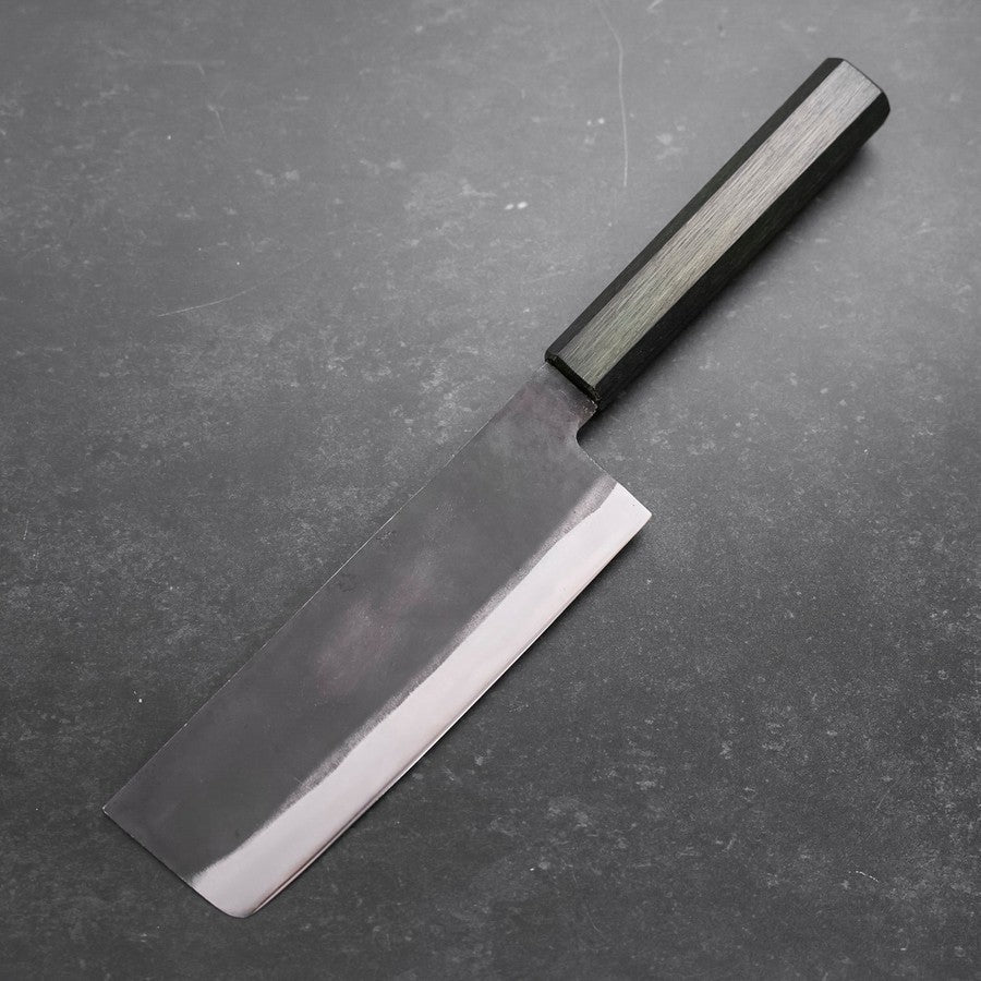 Nakiri White Steel #2 Kurouchi Green Urushi Handle 165mm