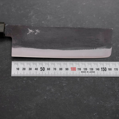 Nakiri White Steel #2 Kurouchi Green Urushi Handle 165mm