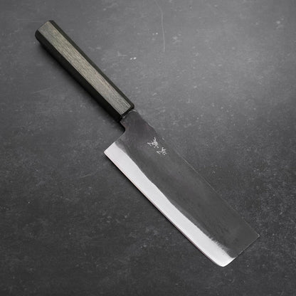 Nakiri White Steel #2 Kurouchi Green Urushi Handle 165mm