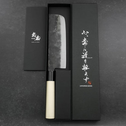 Nakiri White Steel #2 Kurouchi Magnolia Handle 165mm
