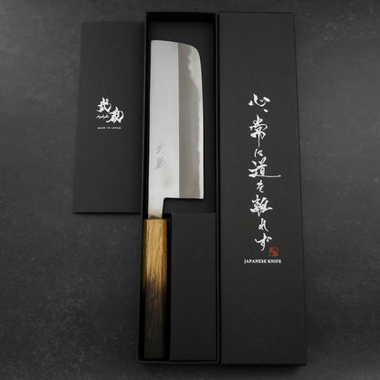 Nakiri White Steel #2 Polished Yaki Urushi Handle 165mm