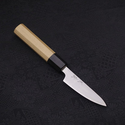 Paring White Steel #1 Polished Buffalo Magnolia Handle 80mm