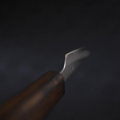 Paring White Steel #1 Polished Sumi Urushi Handle 80mm
