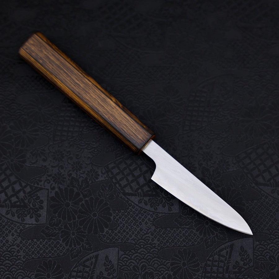Paring White Steel #1 Polished Sumi Urushi Handle 80mm