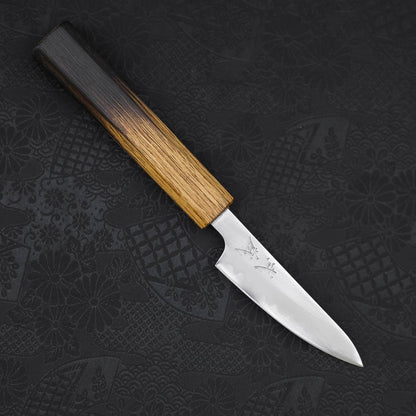 Paring White Steel #1 Polished Yaki Urushi Handle 80mm