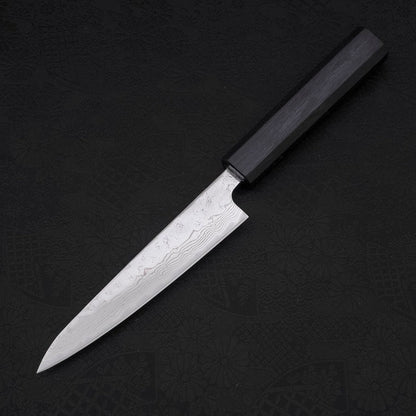 Petty AUS-10 Nashiji Damascus Dark-Blue Urushi Handle 135mm