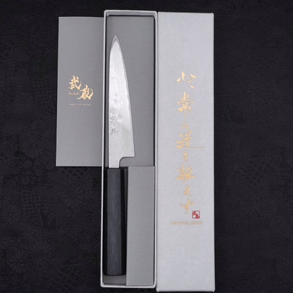 Petty AUS-10 Nashiji Damascus Dark-Blue Urushi Handle 135mm