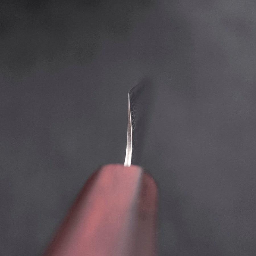 Petty AUS-10 Nashiji Damascus Urushi Purple Handle 135mm