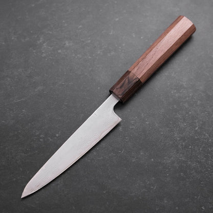 Petty AUS-10 Polished Nashiji Damascus Walnut Handle 135mm