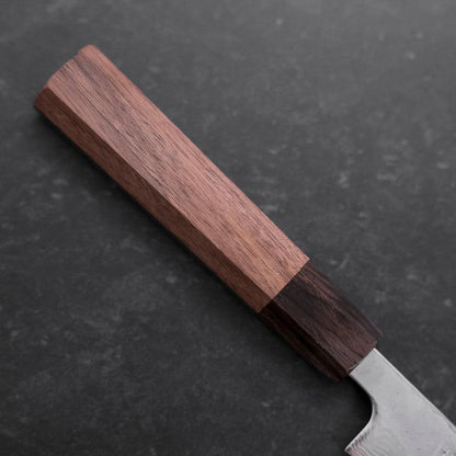 Petty AUS-10 Polished Nashiji Damascus Walnut Handle 135mm