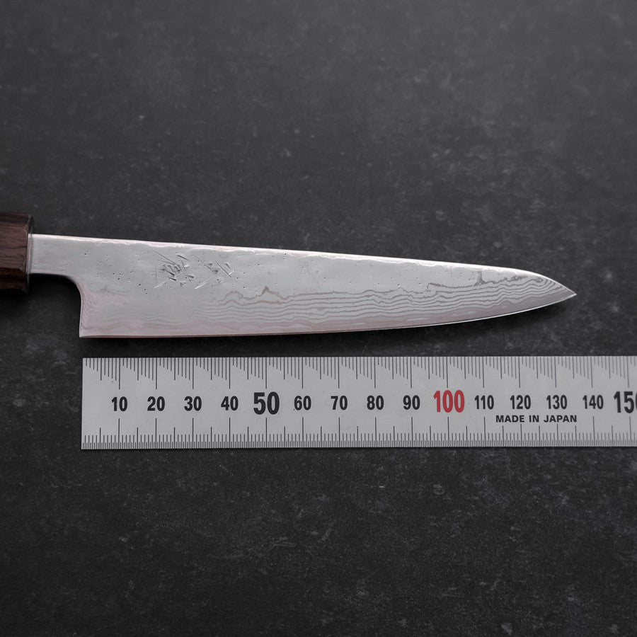Petty AUS-10 Polished Nashiji Damascus Walnut Handle 135mm