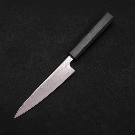 Petty AUS-10 Wave Nickel Damascus Dark Blue Urushi Handle 135mm