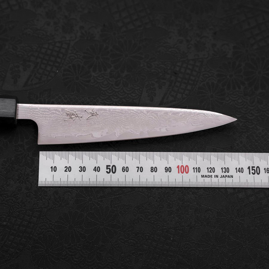 Petty AUS-10 Wave Nickel Damascus Dark Blue Urushi Handle 135mm