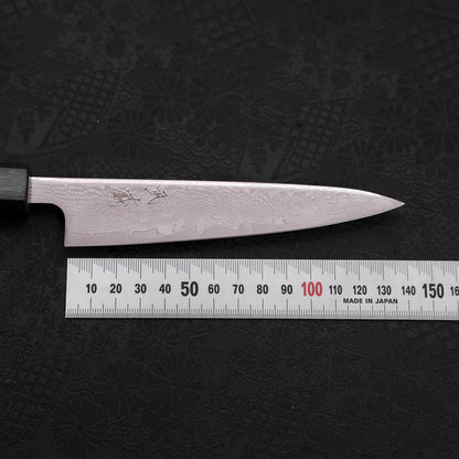 Petty AUS-10 Wave Nickel Damascus Dark Blue Urushi Handle 135mm