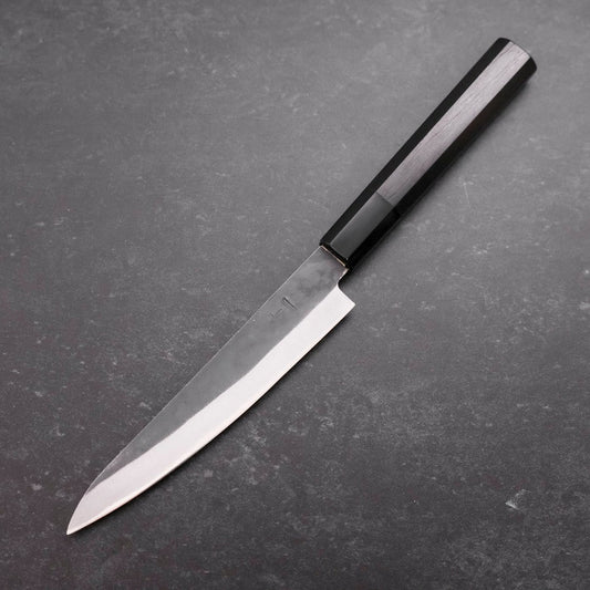 Petty Blue Steel #1 Kurouchi Chokin Auspicious Cloud-Sun Buffalo Ebony Handle 150mm