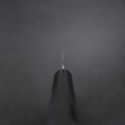 Petty Blue Steel #1 Kurouchi Chokin Auspicious Cloud-Sun Buffalo Ebony Handle 150mm