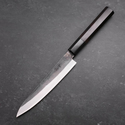 Petty Blue Steel #1 Kurouchi Chokin Sakura Buffalo Ebony Handle 150mm