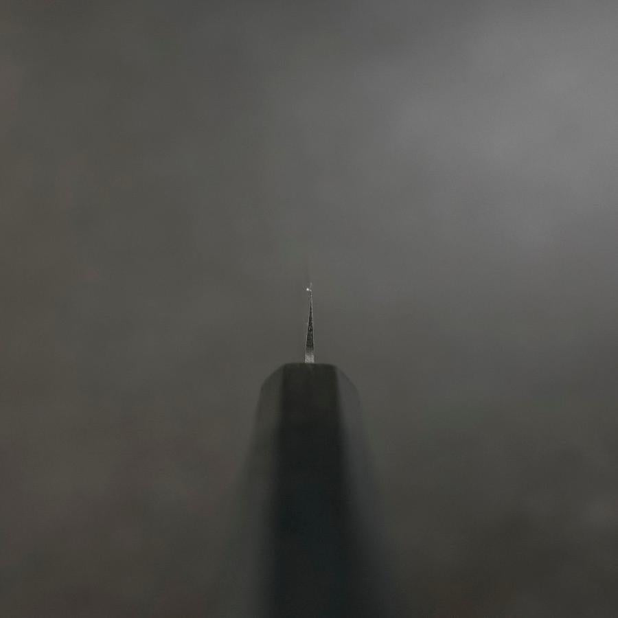 Petty Blue Steel #1 Stainless Clad Kurouchi Black Dark Blue Urushi Handle 150mm