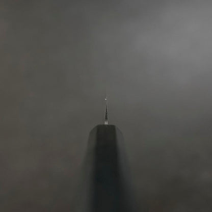 Petty Blue Steel #1 Stainless Clad Kurouchi Black Dark Blue Urushi Handle 150mm