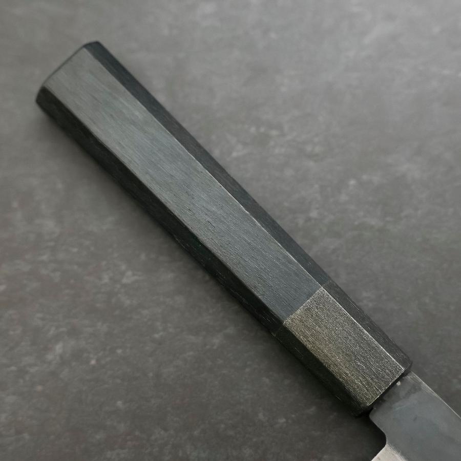 Petty Blue Steel #1 Stainless Clad Kurouchi Black Dark Blue Urushi Handle 150mm