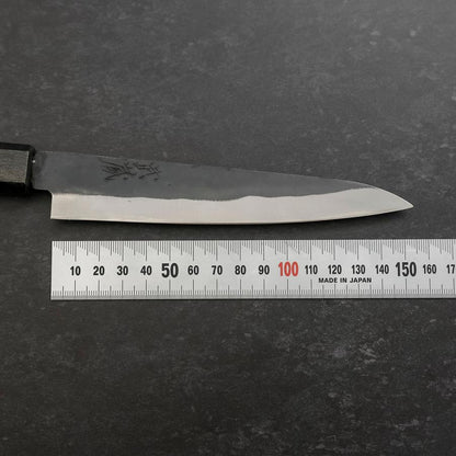 Petty Blue Steel #1 Stainless Clad Kurouchi Black Dark Blue Urushi Handle 150mm