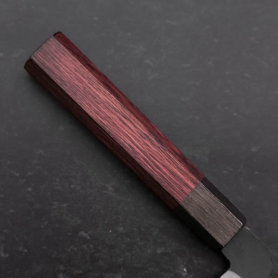 Petty Blue Steel #1 Stainless Clad Kurouchi Black Purple Urushi Handle 150mm