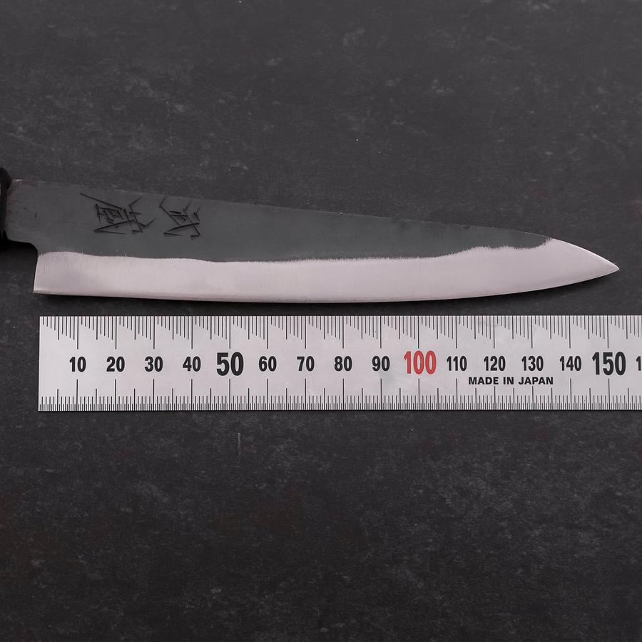 Petty Blue Steel #1 Stainless Clad Kurouchi Black Purple Urushi Handle 150mm