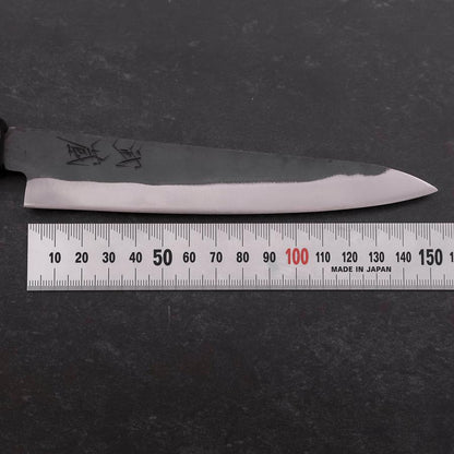 Petty Blue Steel #1 Stainless Clad Kurouchi Black Purple Urushi Handle 150mm